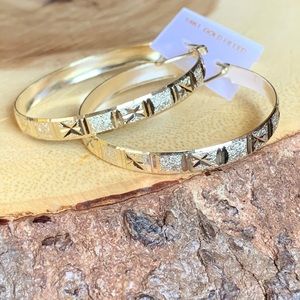 14K Gold-Plated Hoop Earrings